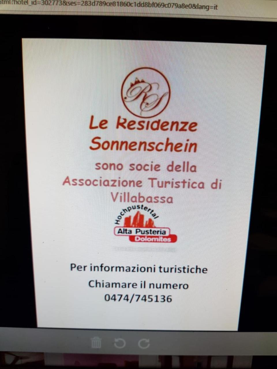 Residenze Sonnenschein Casa Rossa Aparthotel Villabassa Kültér fotó